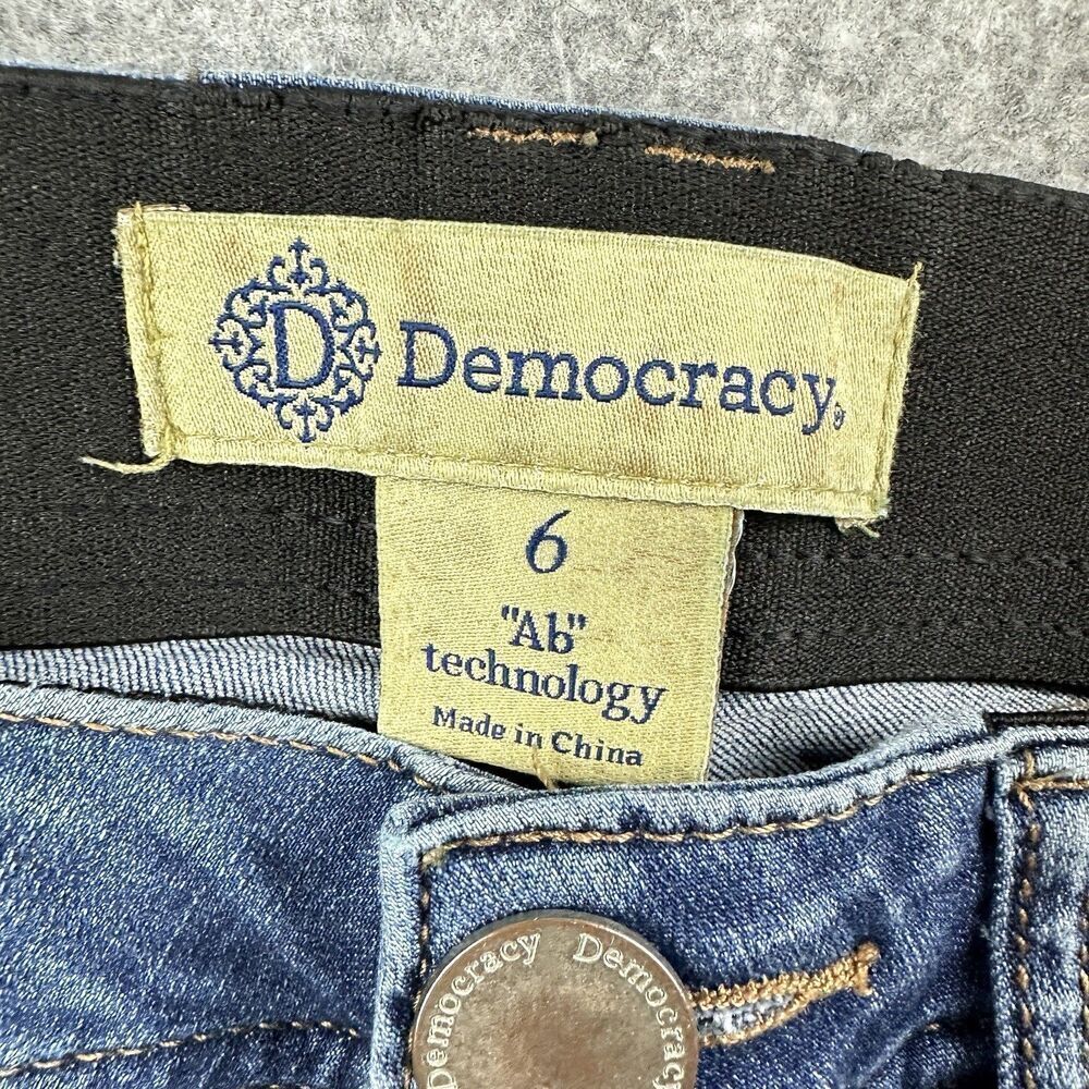 Democracy Ab Technology Jeans Womens 6 Blue Skinny Ankle Everyday Stretch Denim - Picture 15 of 15
